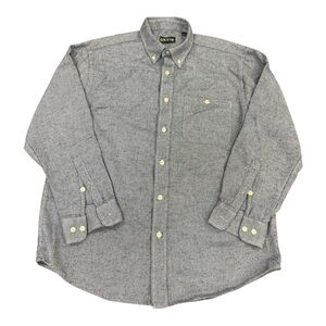 Orvis Long Sleeve Cotton Silk Wool Blend Premium Oxford Shirt Size L